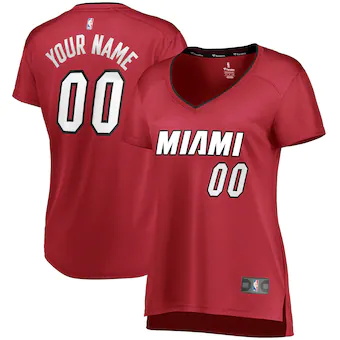 womens fanatics branded wine miami heat fast break replica-322